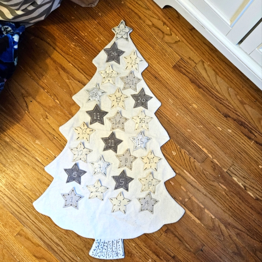 Pottery Barn Kids White Stars Advent Calendar All That Glitters